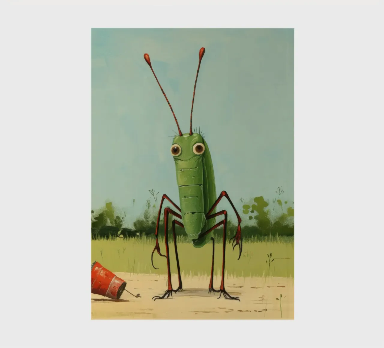 Minimal Grasshopper 1 notebook by Minimal Animal Art