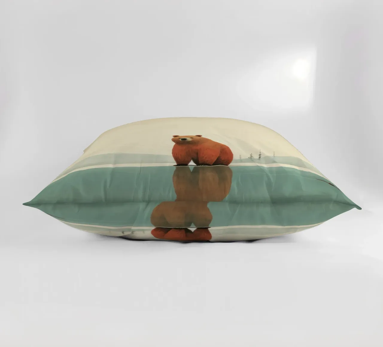 Orso Grizzly minimo 2 cuscino da Minimal Animal Art