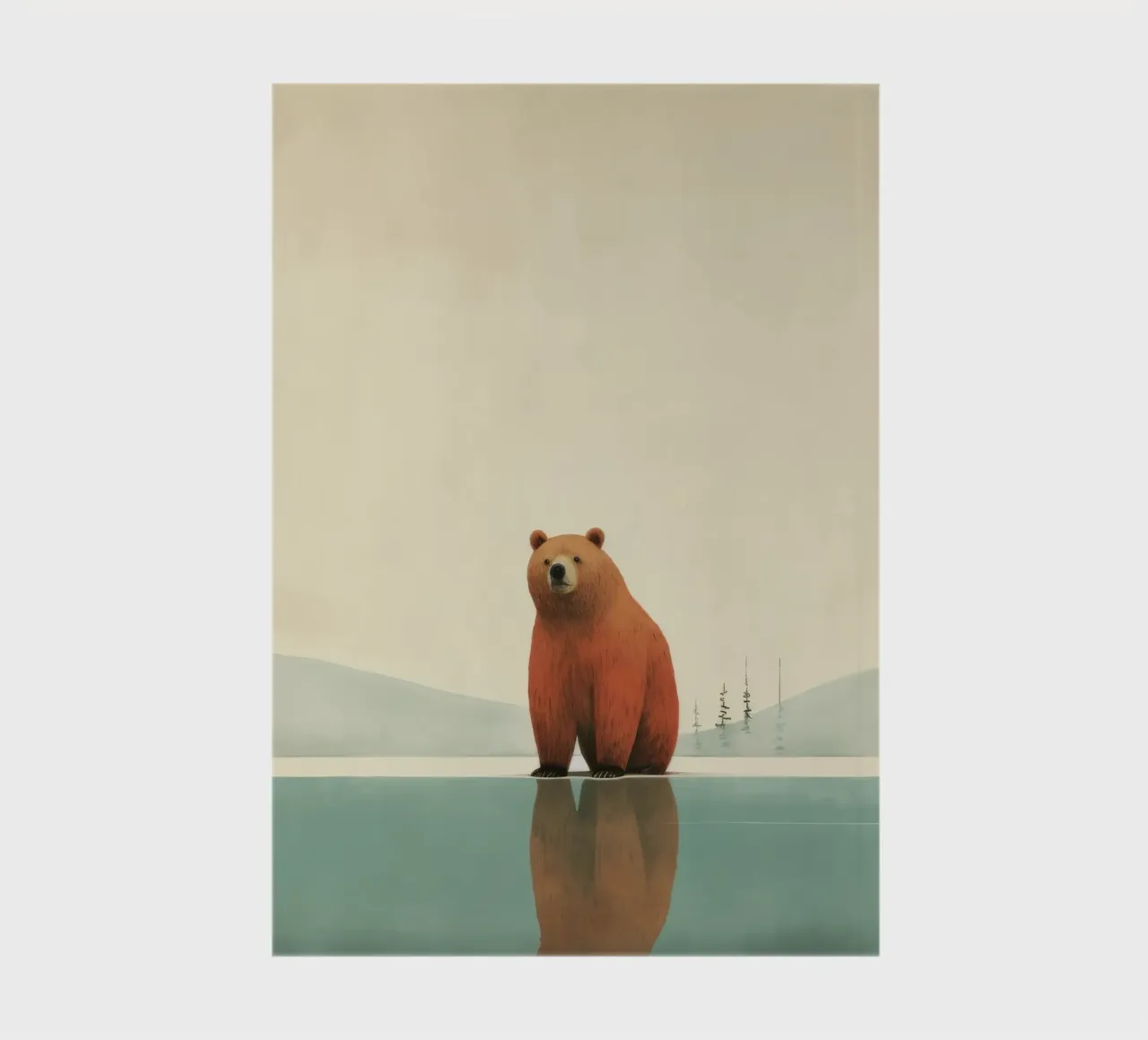 Orso Grizzly minimo 2 diario da Minimal Animal Art