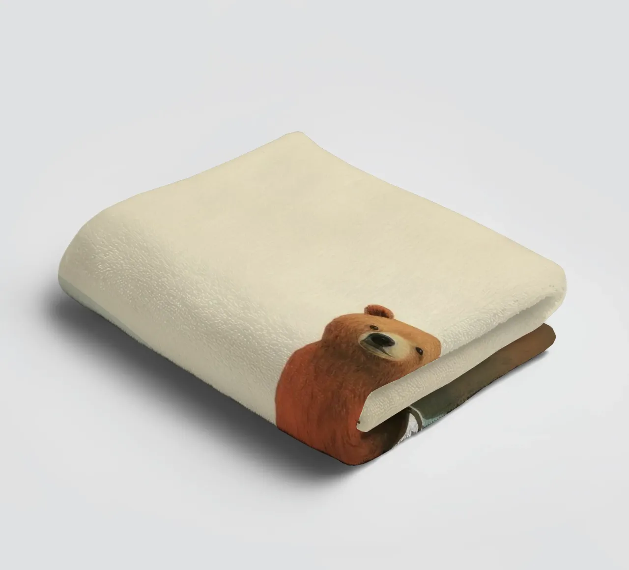 Orso Grizzly minimo 2 asciugamano da bagno da Minimal Animal Art