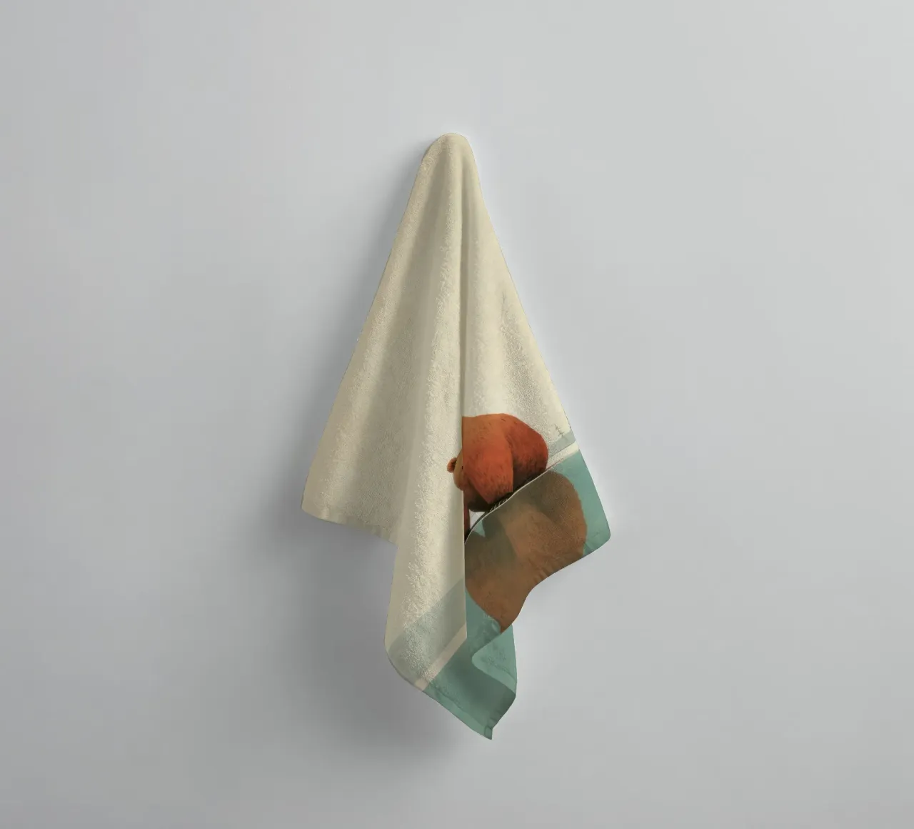 Orso Grizzly minimo 2 asciugamano da bagno da Minimal Animal Art