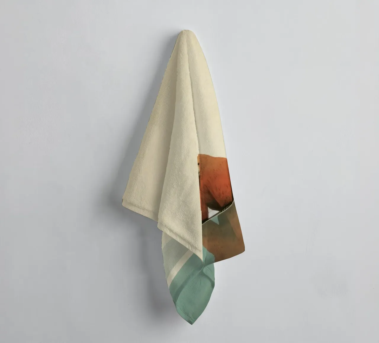 Orso Grizzly minimo 2 asciugamano da bagno da Minimal Animal Art