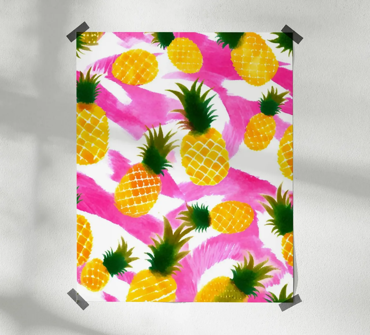 Pink Pineapple poster by designsbysophia