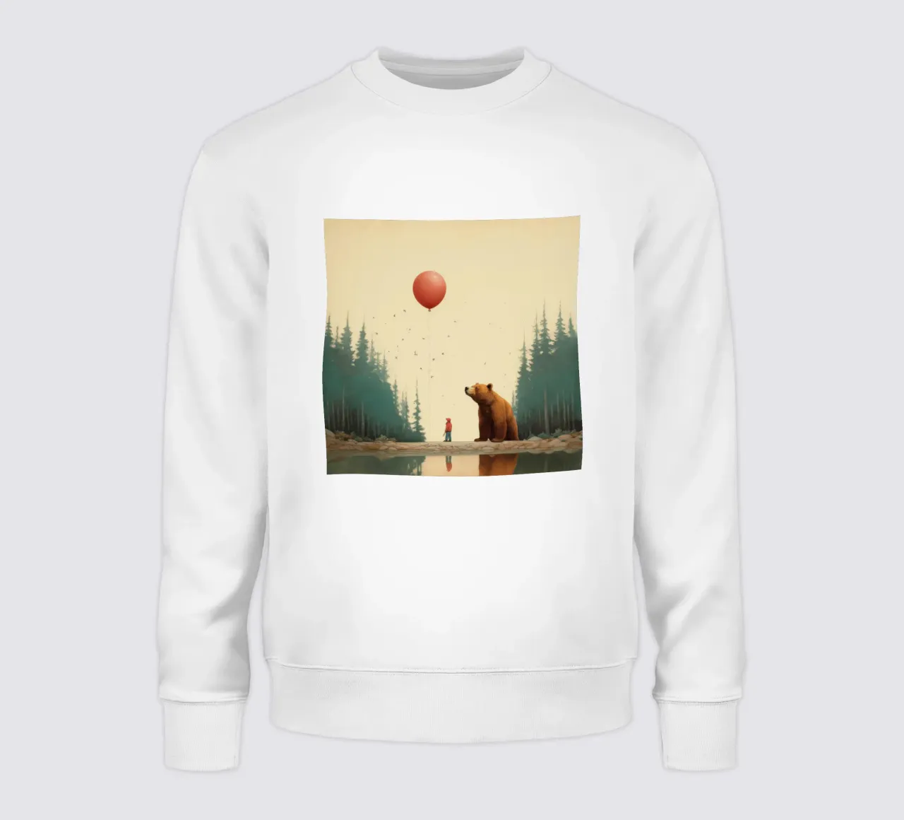 Minimaler Grizzlybär 3 Sweatshirt von Minimal Animal Art