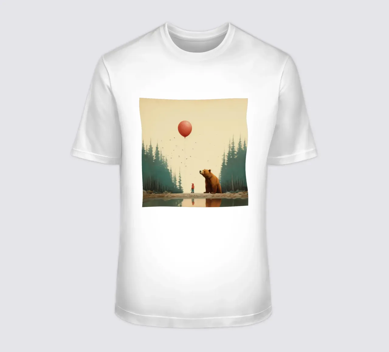 Orso Grizzly minimo 3 t-shirt da Minimal Animal Art