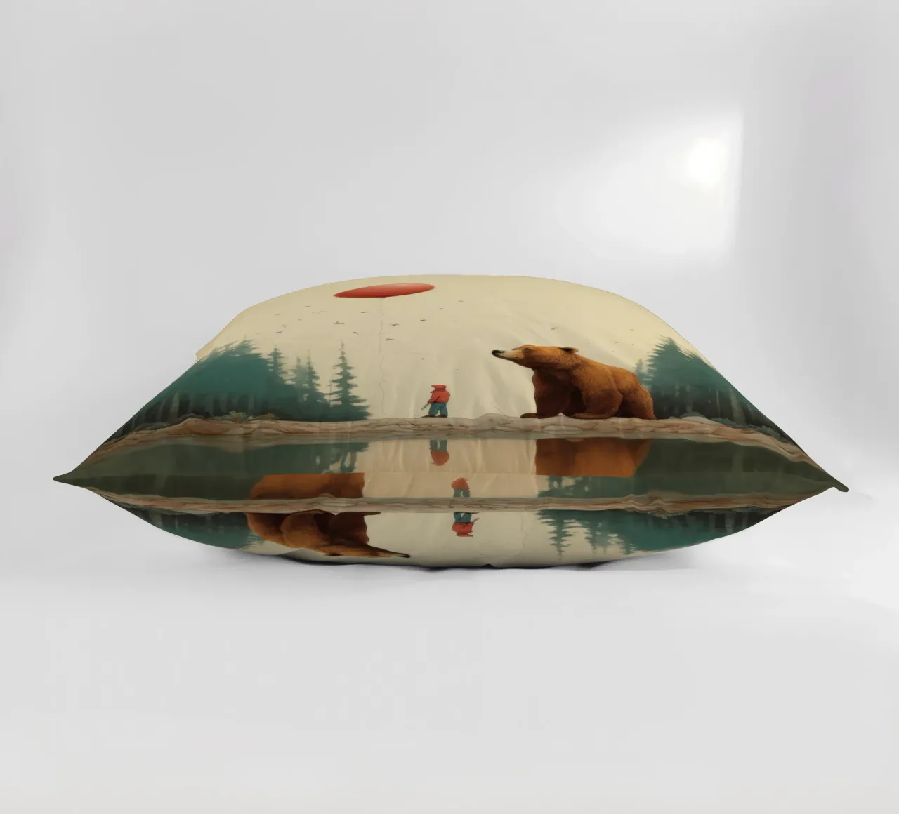 Orso Grizzly minimo 3 cuscino da Minimal Animal Art