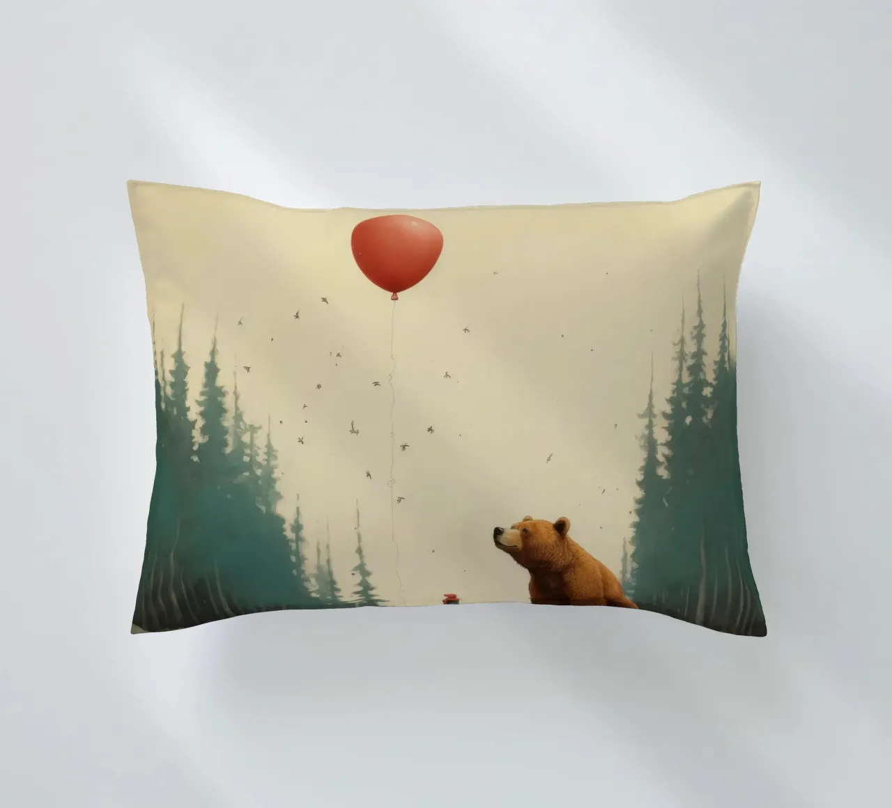 Orso Grizzly minimo 3 cuscino da Minimal Animal Art