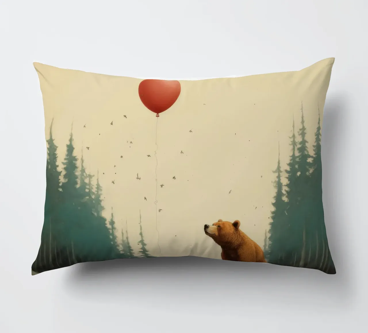 Orso Grizzly minimo 3 cuscino da Minimal Animal Art