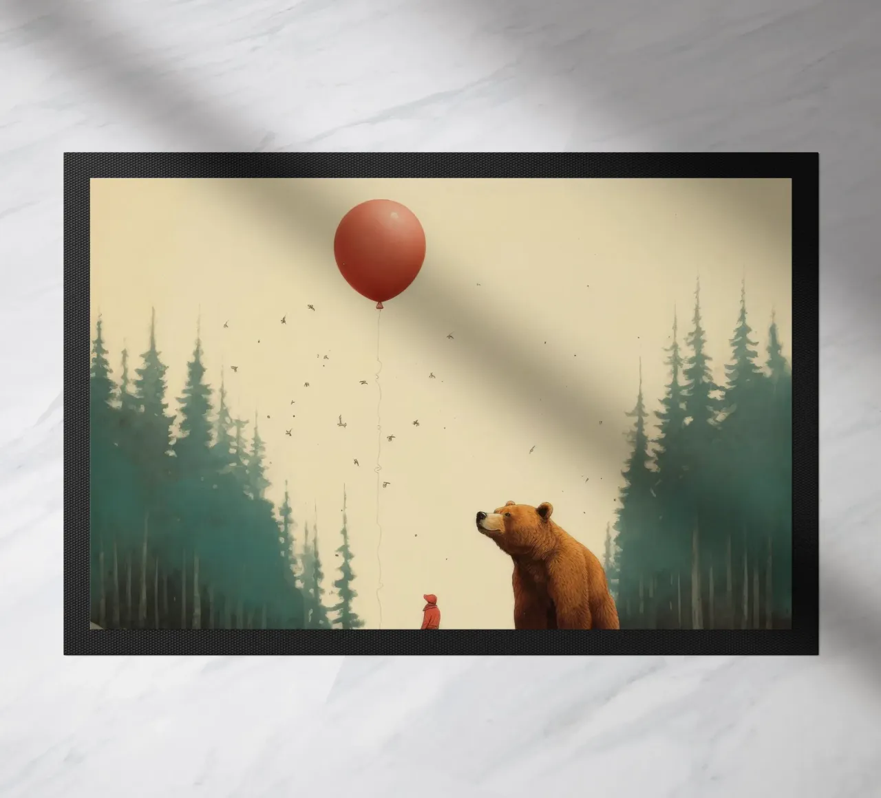 Orso Grizzly minimo 3 zerbino da Minimal Animal Art
