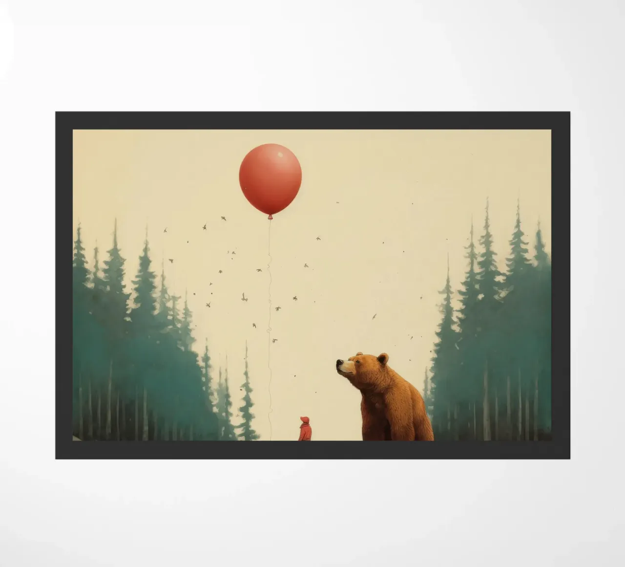 Orso Grizzly minimo 3 zerbino da Minimal Animal Art