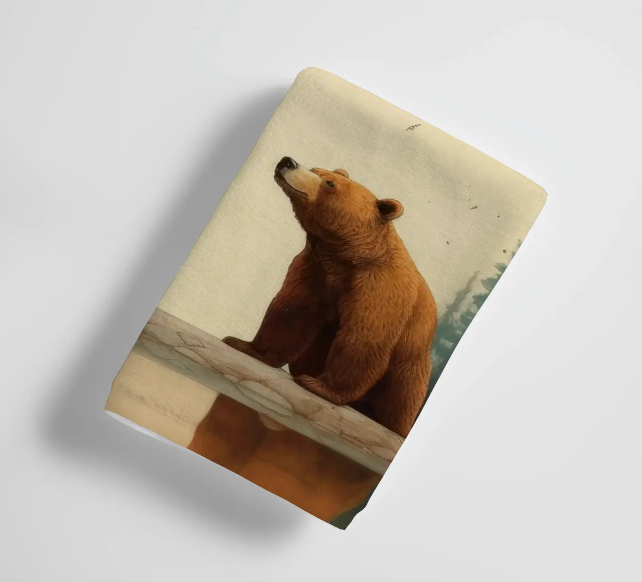 Orso Grizzly minimo 3 asciugamano da bagno da Minimal Animal Art