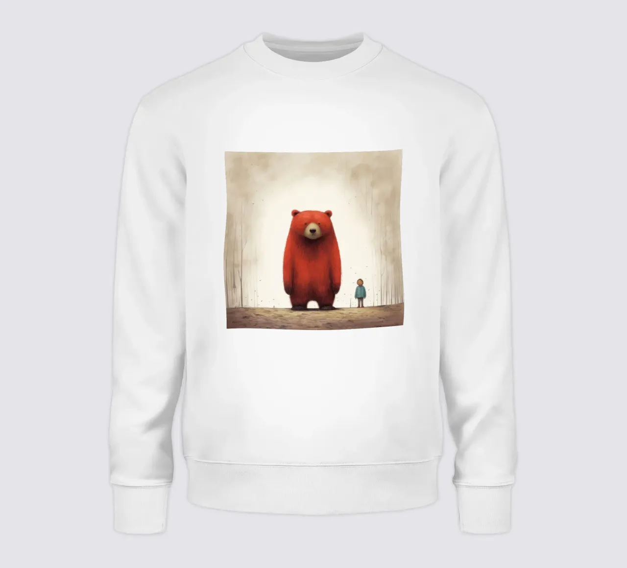 Minimaler Grizzlybär 4 Sweatshirt von Minimal Animal Art