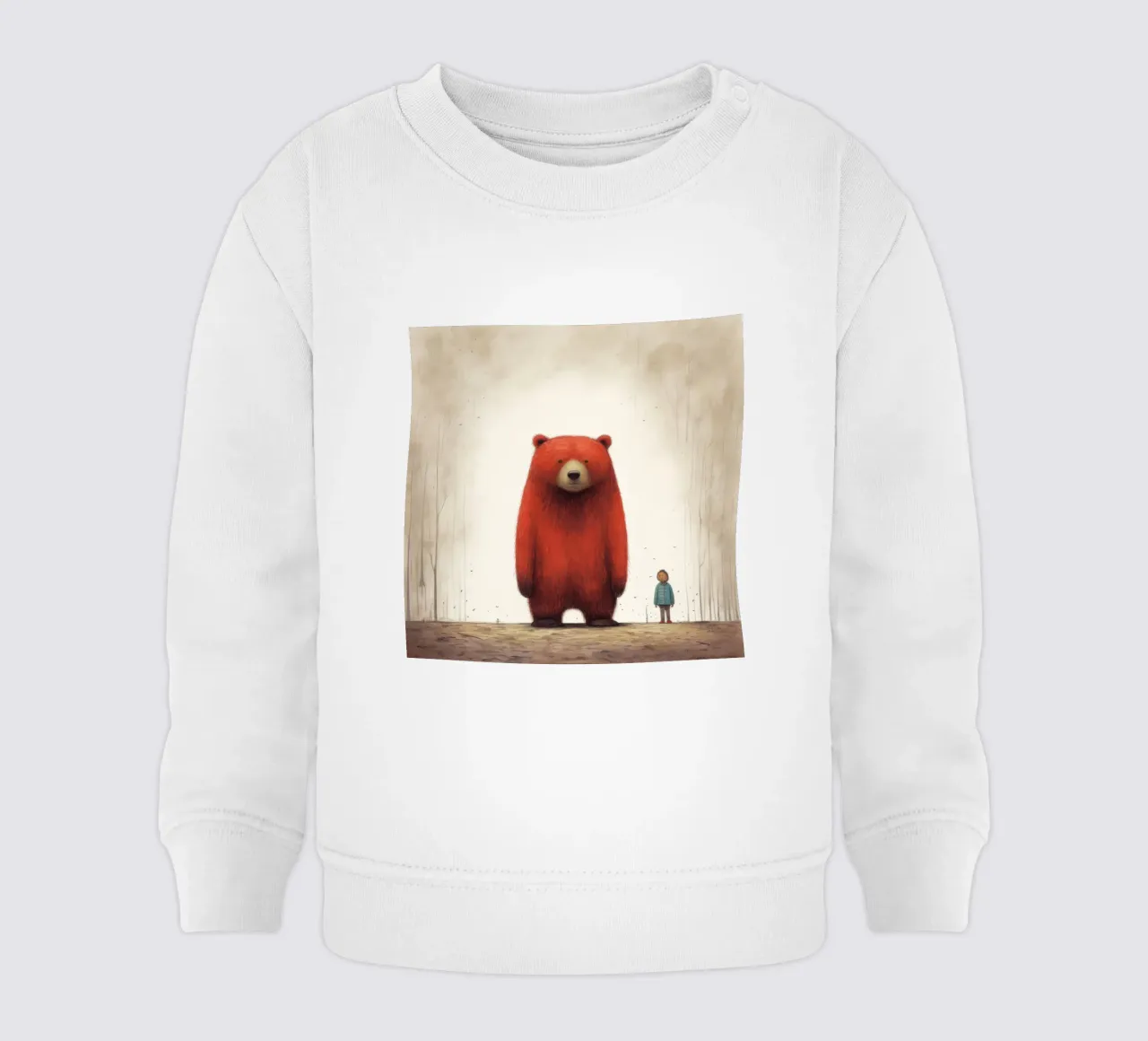 Orso Grizzly minimo 4 felpa neonato da Minimal Animal Art