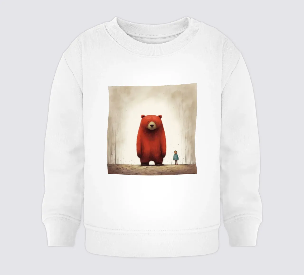 Orso Grizzly minimo 4 felpa neonato da Minimal Animal Art