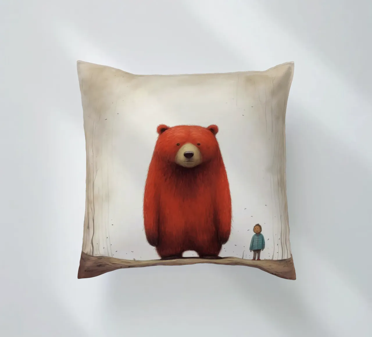Orso Grizzly minimo 4 cuscino da Minimal Animal Art