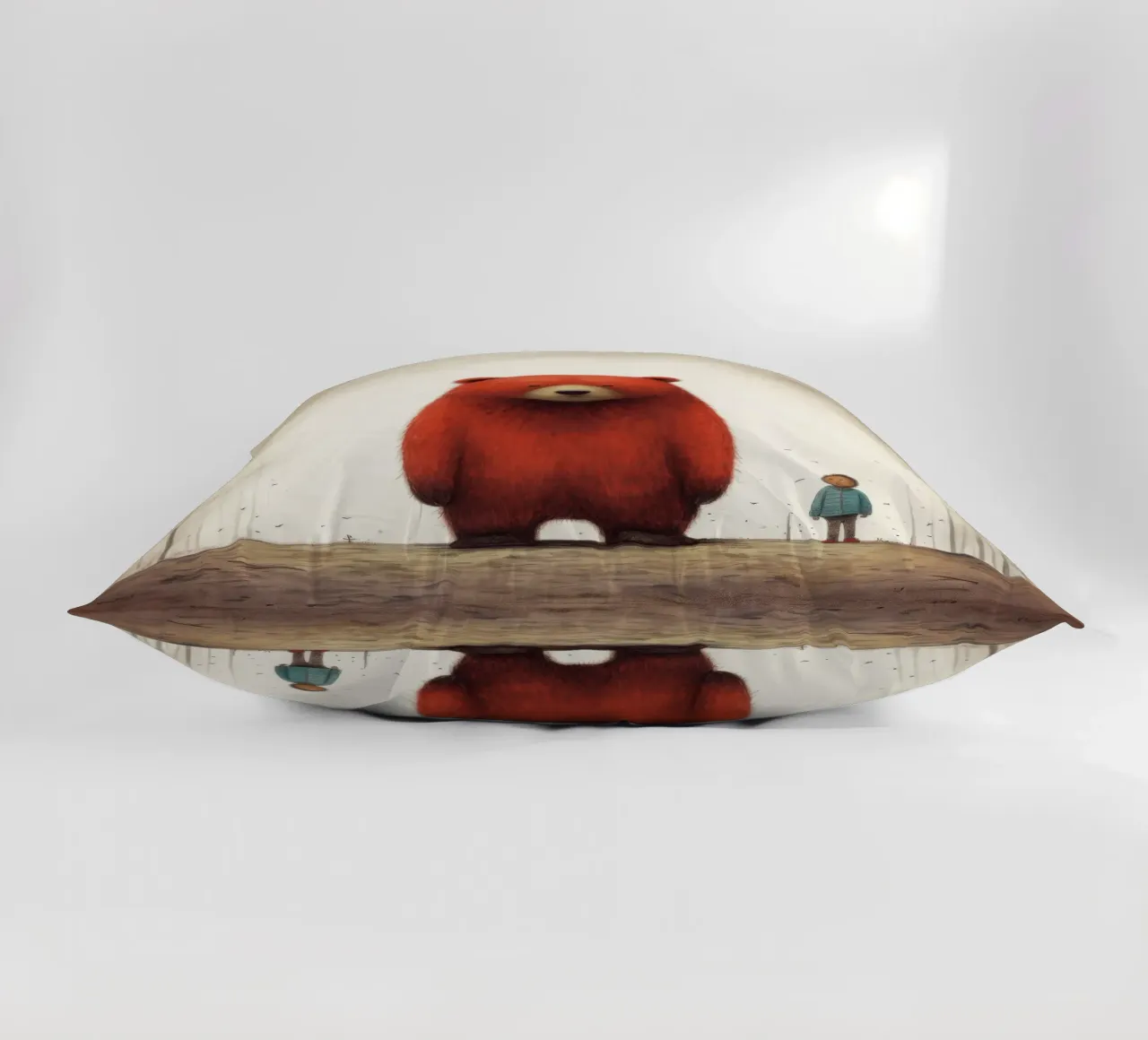 Orso Grizzly minimo 4 cuscino da Minimal Animal Art