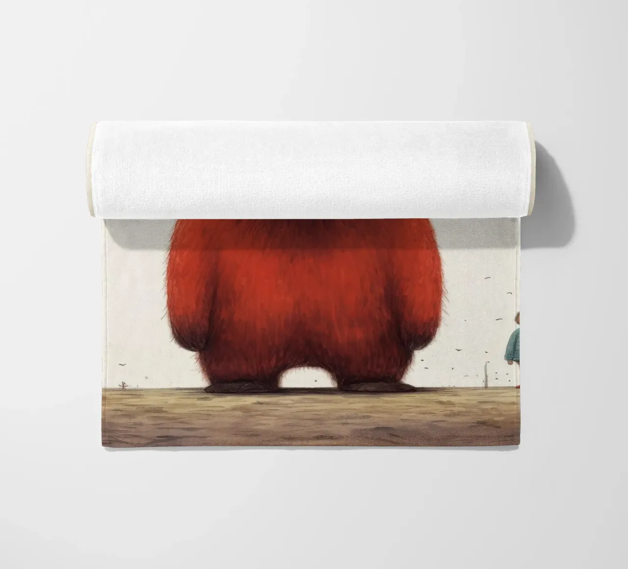 Orso Grizzly minimo 4 telo mare da Minimal Animal Art