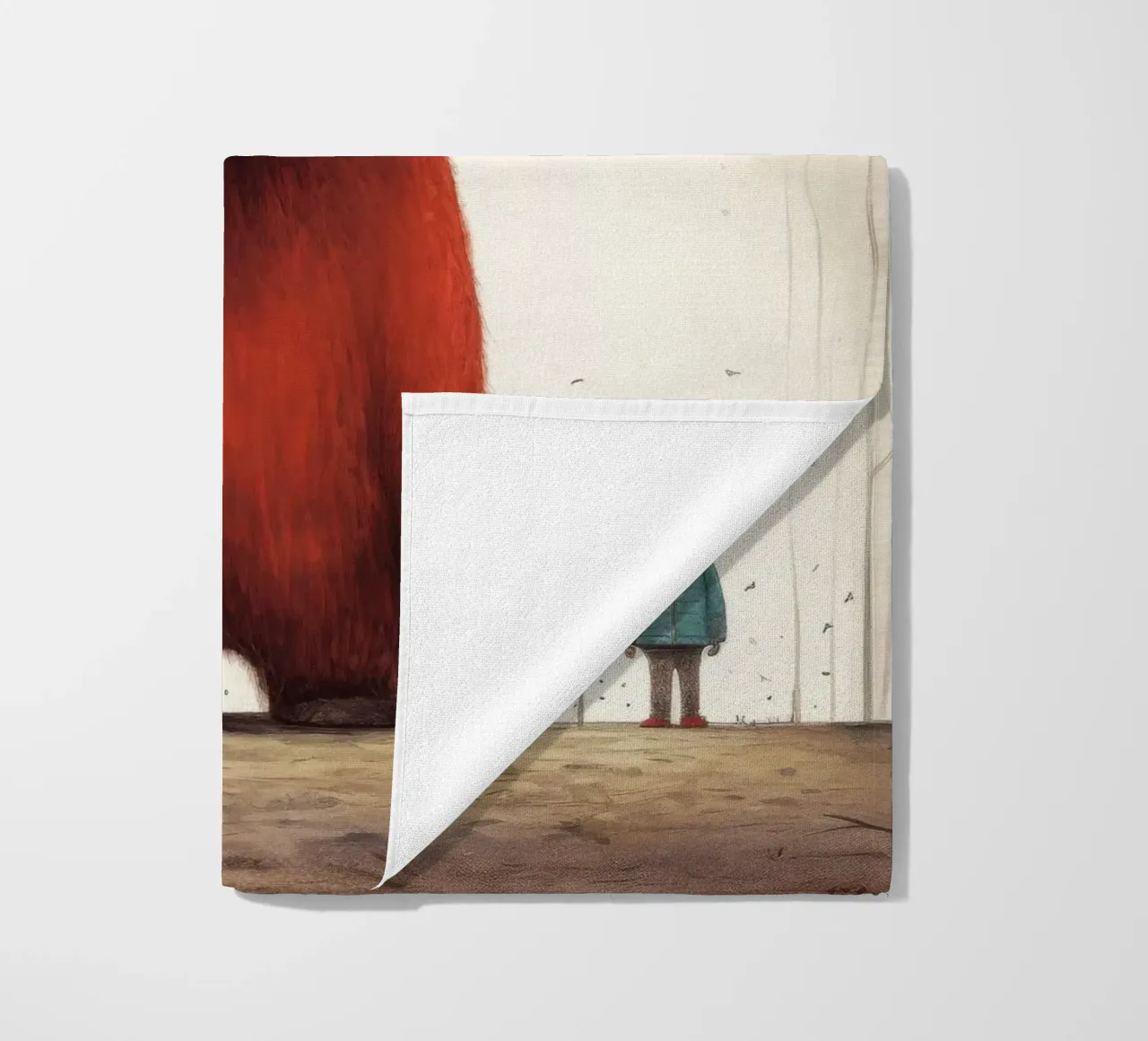 Orso Grizzly minimo 4 telo mare da Minimal Animal Art