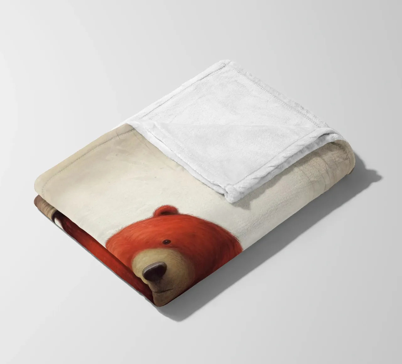 Orso Grizzly minimo 4 coperta in pile da Minimal Animal Art