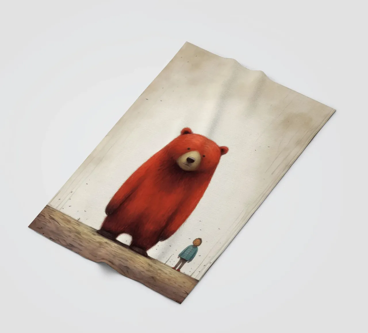 Orso Grizzly minimo 4 coperta in pile da Minimal Animal Art