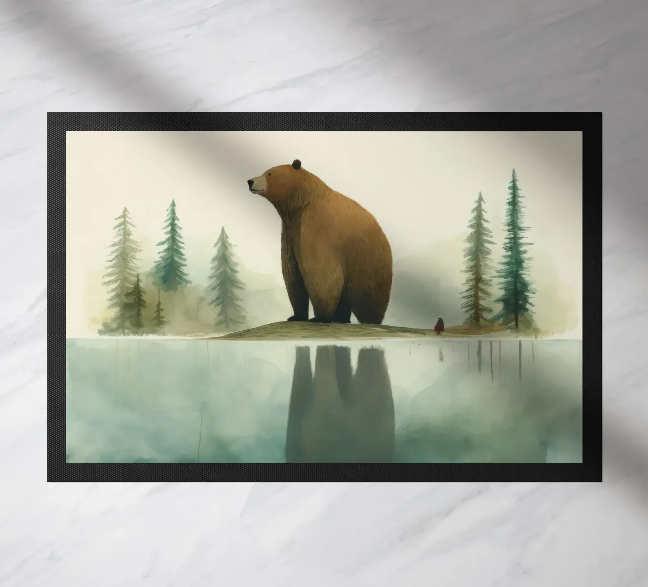 Orso Grizzly minimo 1 zerbino da Minimal Animal Art
