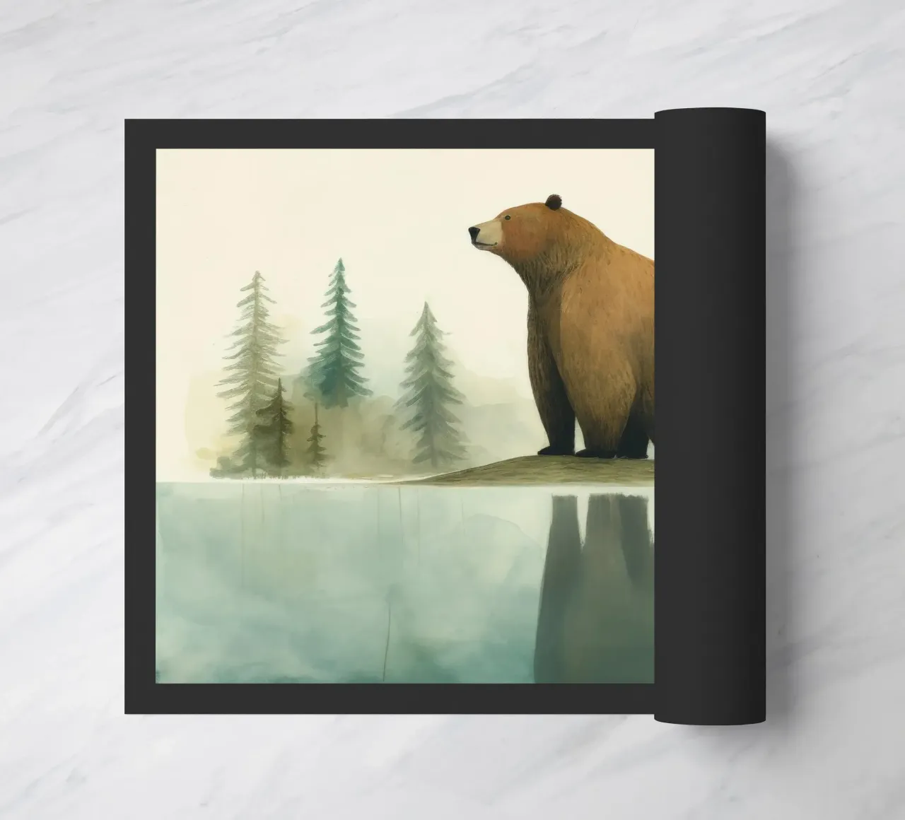 Orso Grizzly minimo 1 zerbino da Minimal Animal Art