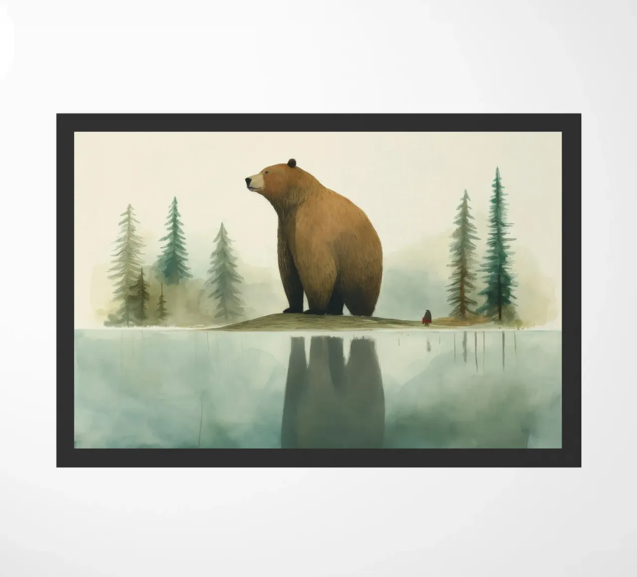 Orso Grizzly minimo 1 zerbino da Minimal Animal Art