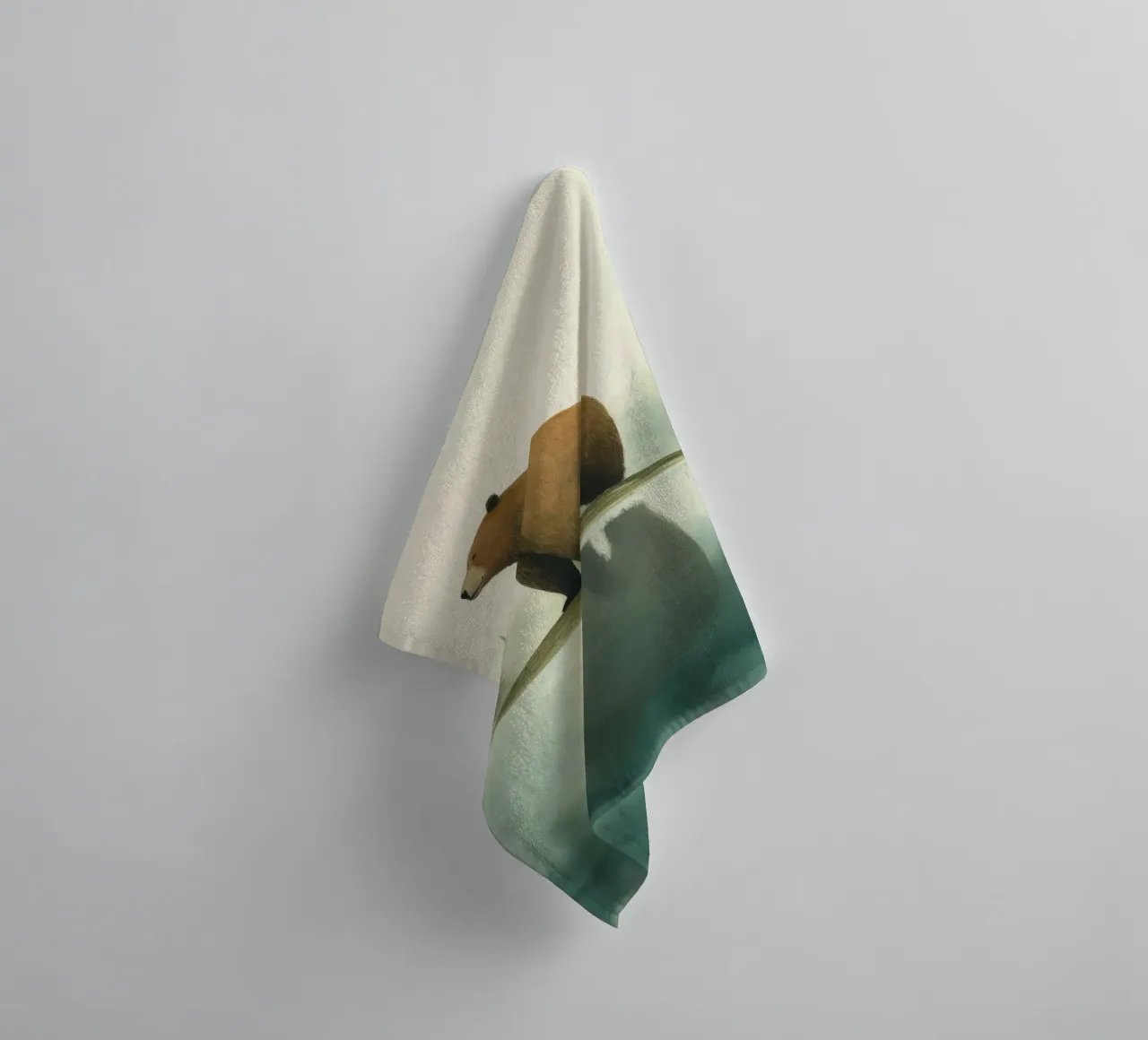 Orso Grizzly minimo 1 asciugamano da bagno da Minimal Animal Art