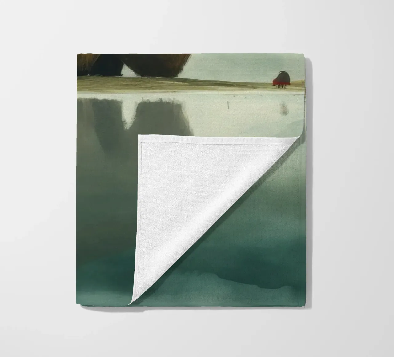 Orso Grizzly minimo 1 telo mare da Minimal Animal Art