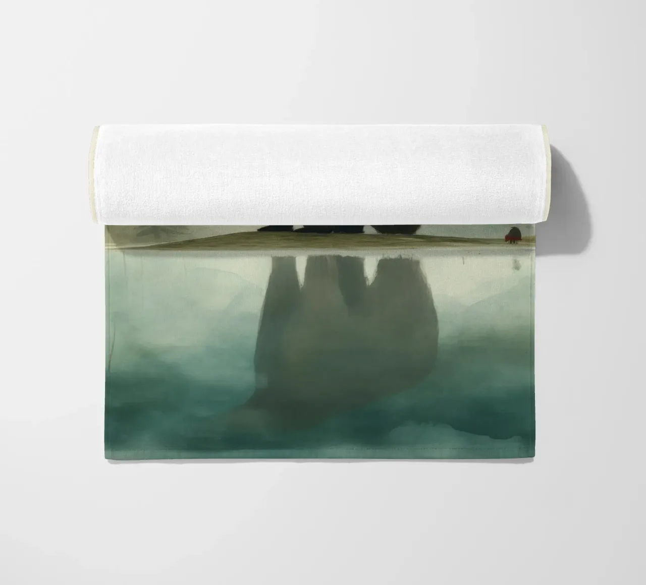 Orso Grizzly minimo 1 telo mare da Minimal Animal Art