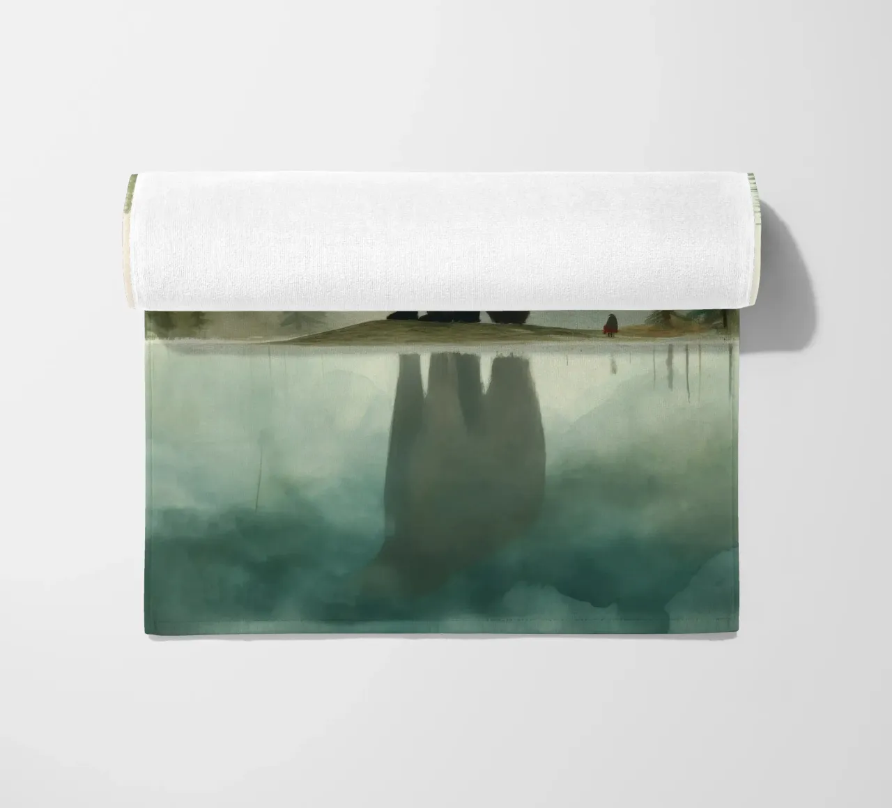 Orso Grizzly minimo 1 telo mare da Minimal Animal Art