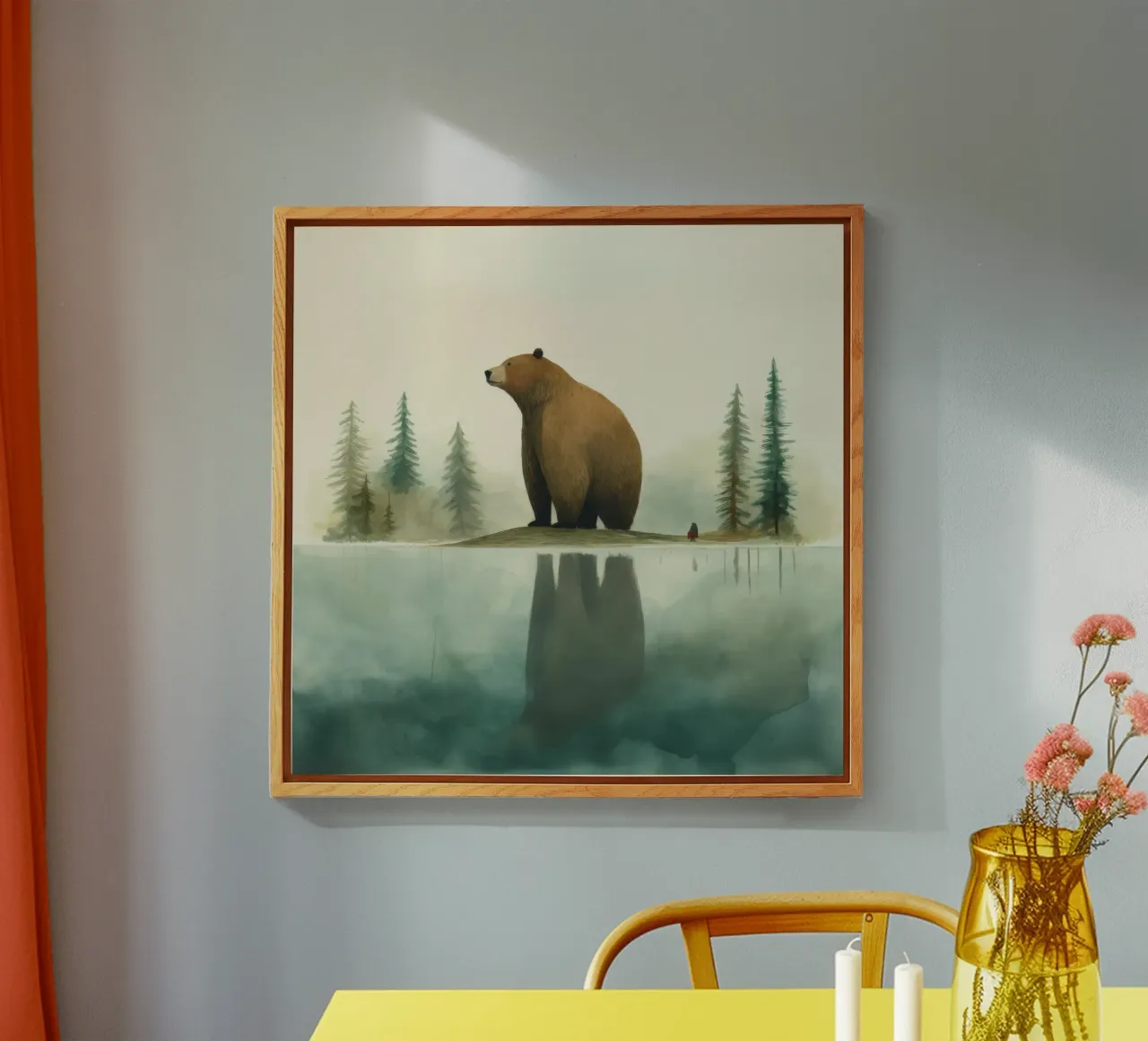 Orso Grizzly minimo 1 plexiglass da Minimal Animal Art