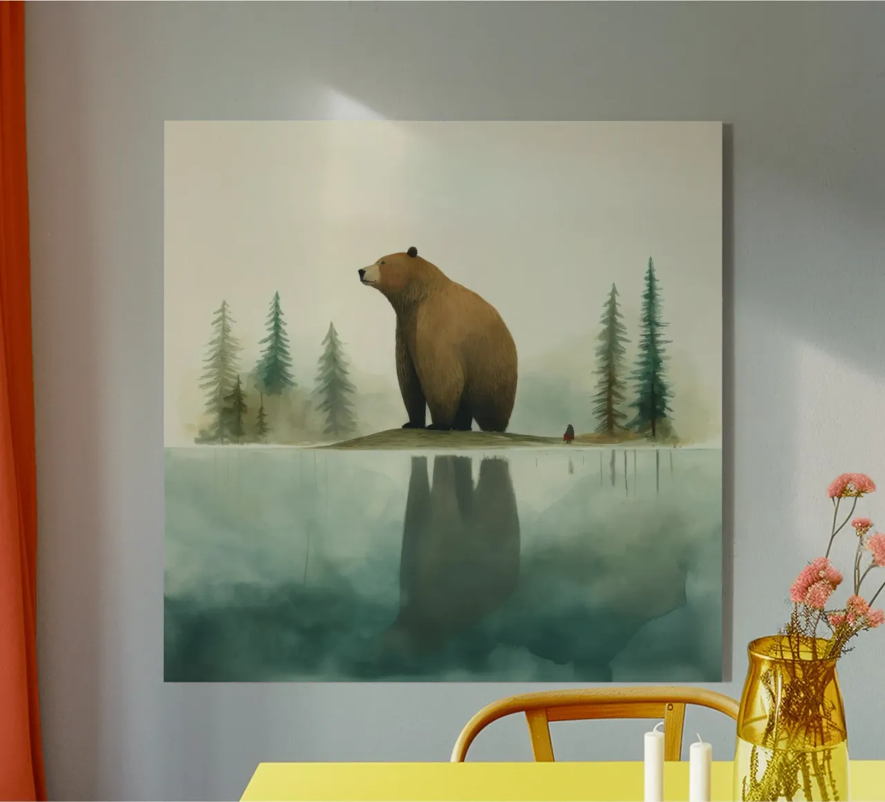 Orso Grizzly minimo 1 plexiglass da Minimal Animal Art