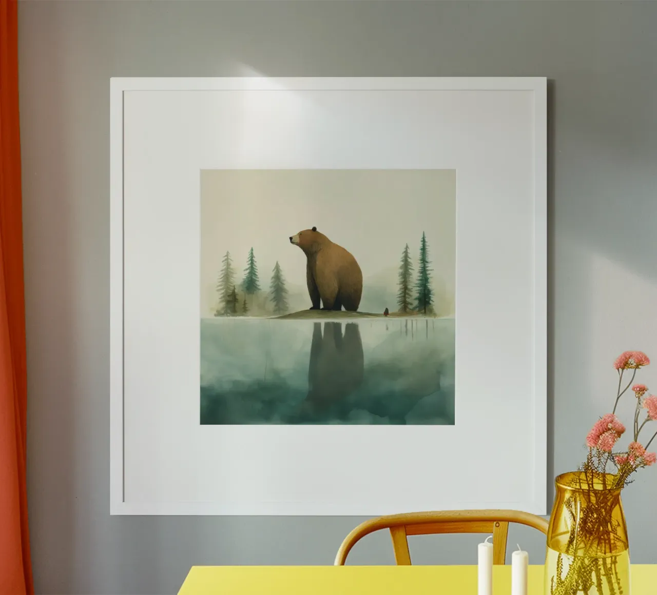 Orso Grizzly minimo 1 carta hahnemühle da Minimal Animal Art