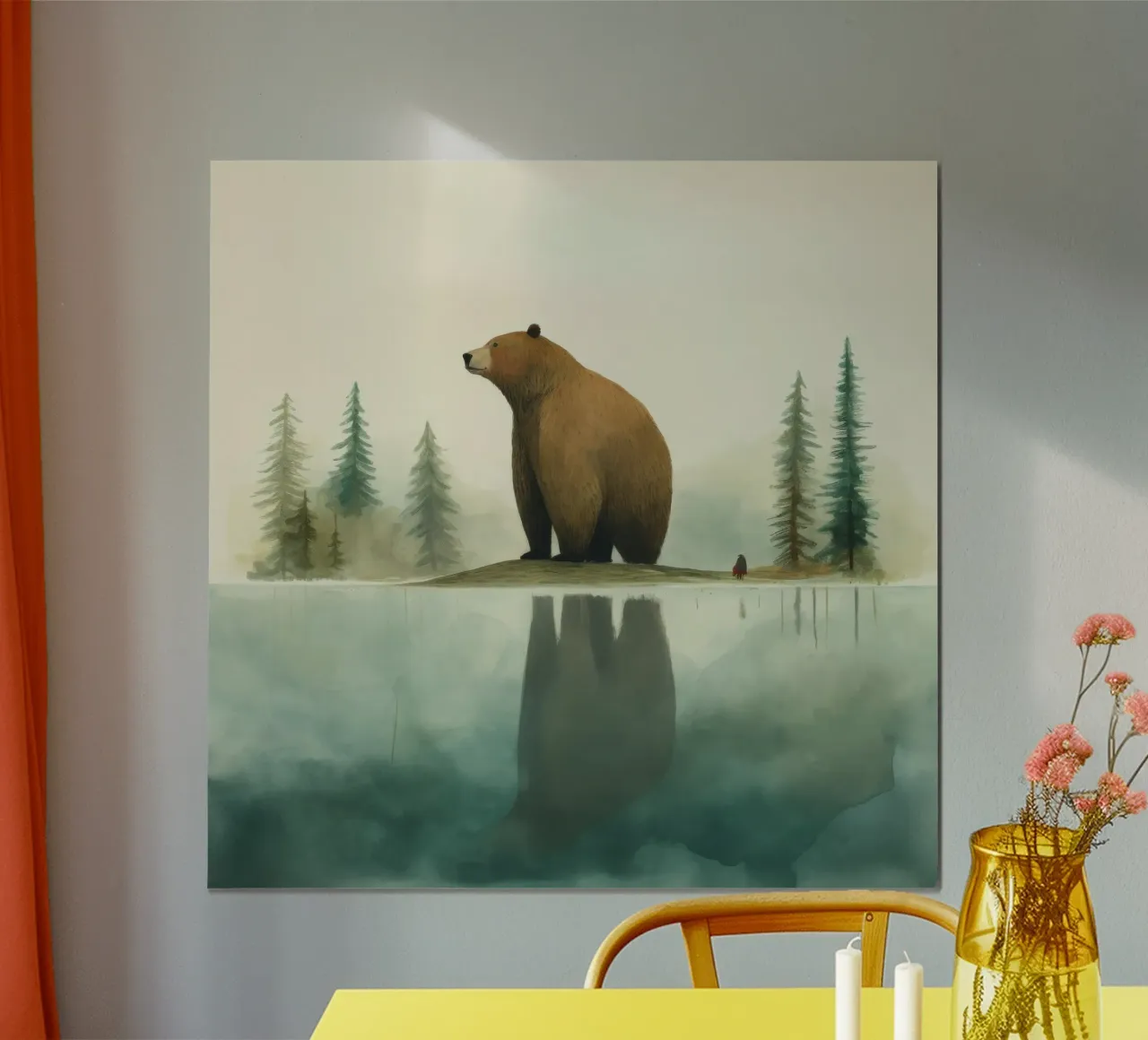 Orso Grizzly minimo 1 carta hahnemühle da Minimal Animal Art