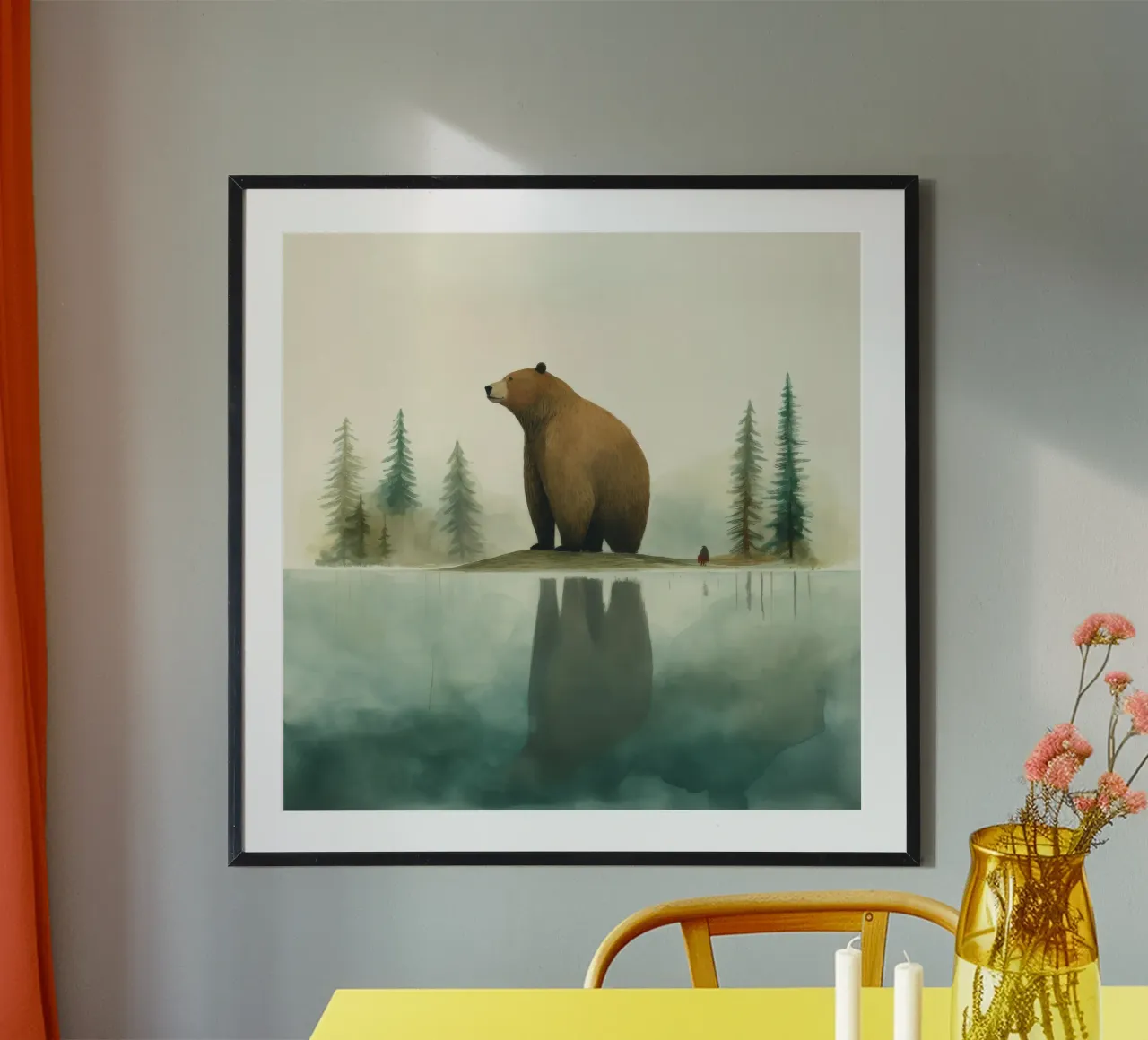 Orso Grizzly minimo 1 carta hahnemühle da Minimal Animal Art