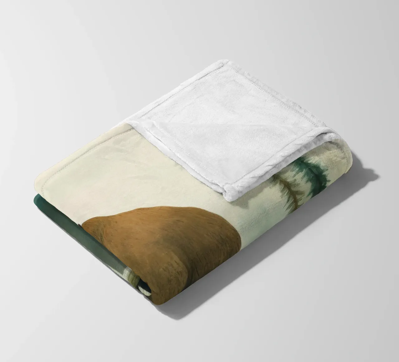 Orso Grizzly minimo 1 coperta in pile da Minimal Animal Art