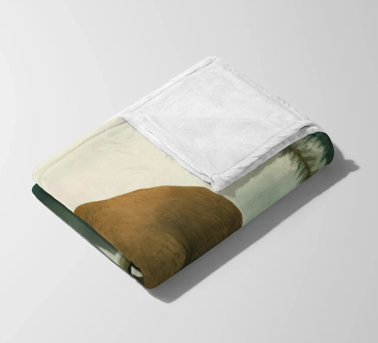 Orso Grizzly minimo 1 coperta in pile da Minimal Animal Art