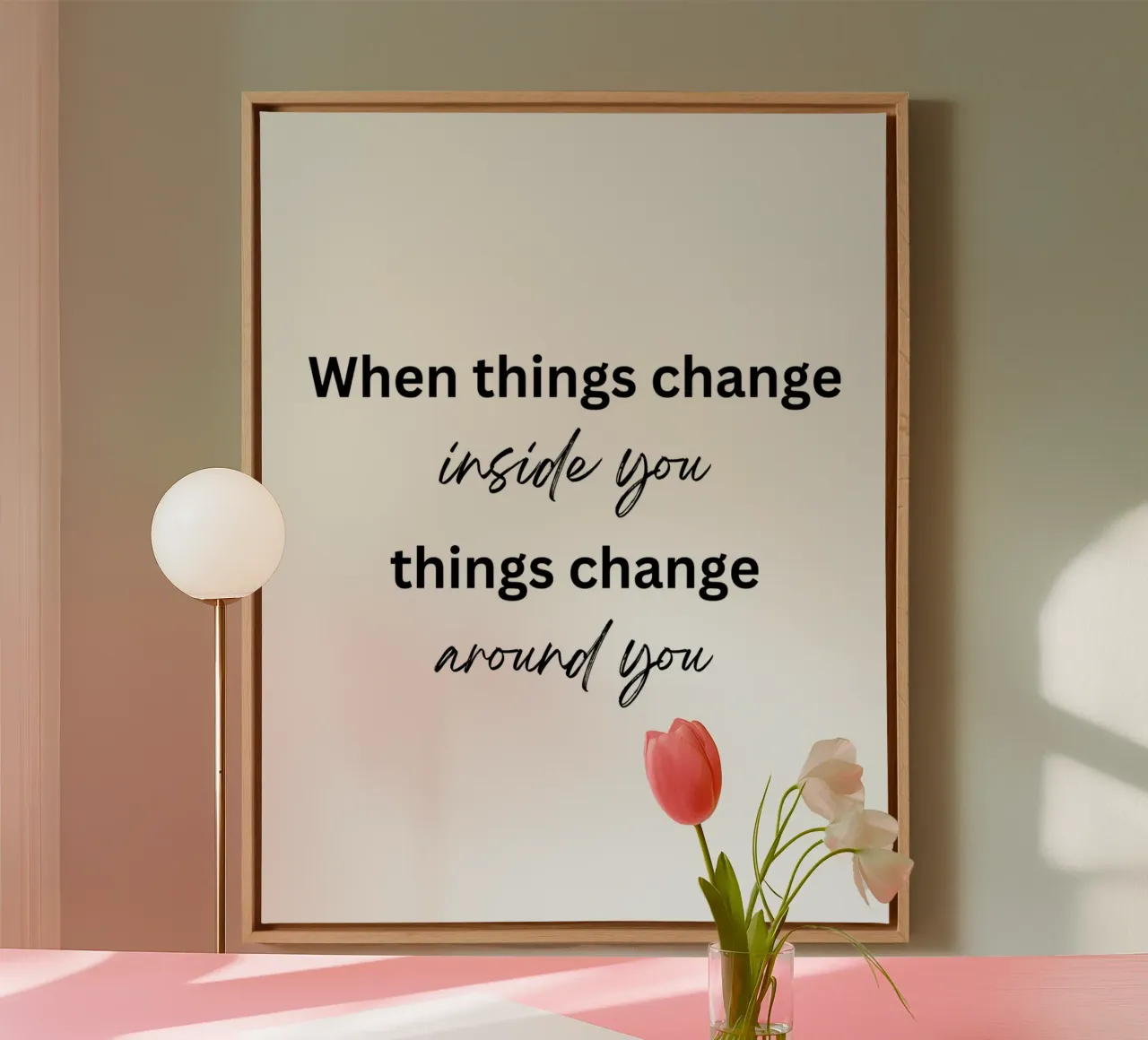 Things change tela con Cornice a cassetta da designsbysophia
