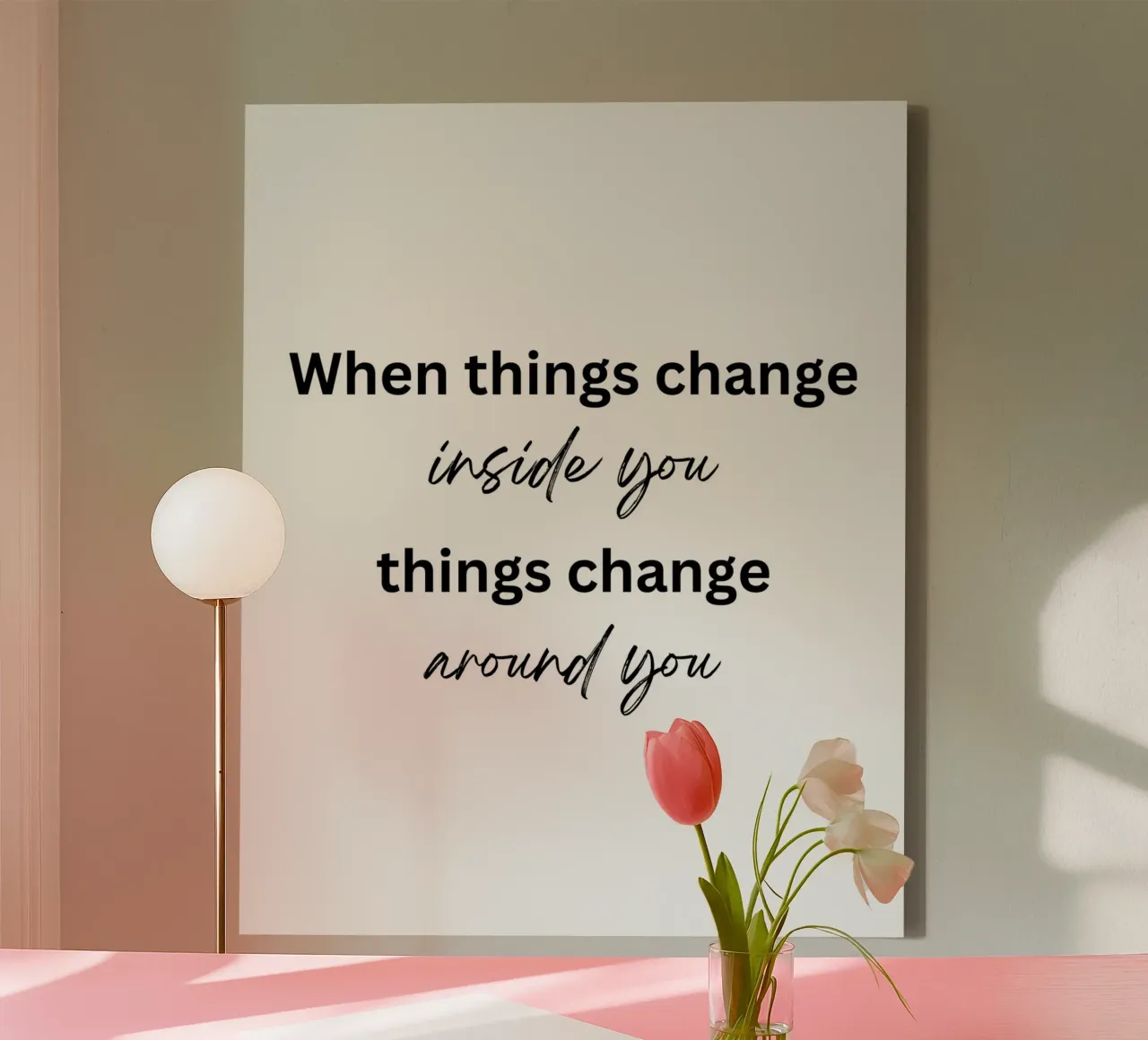 Things change tela con Cornice a cassetta da designsbysophia