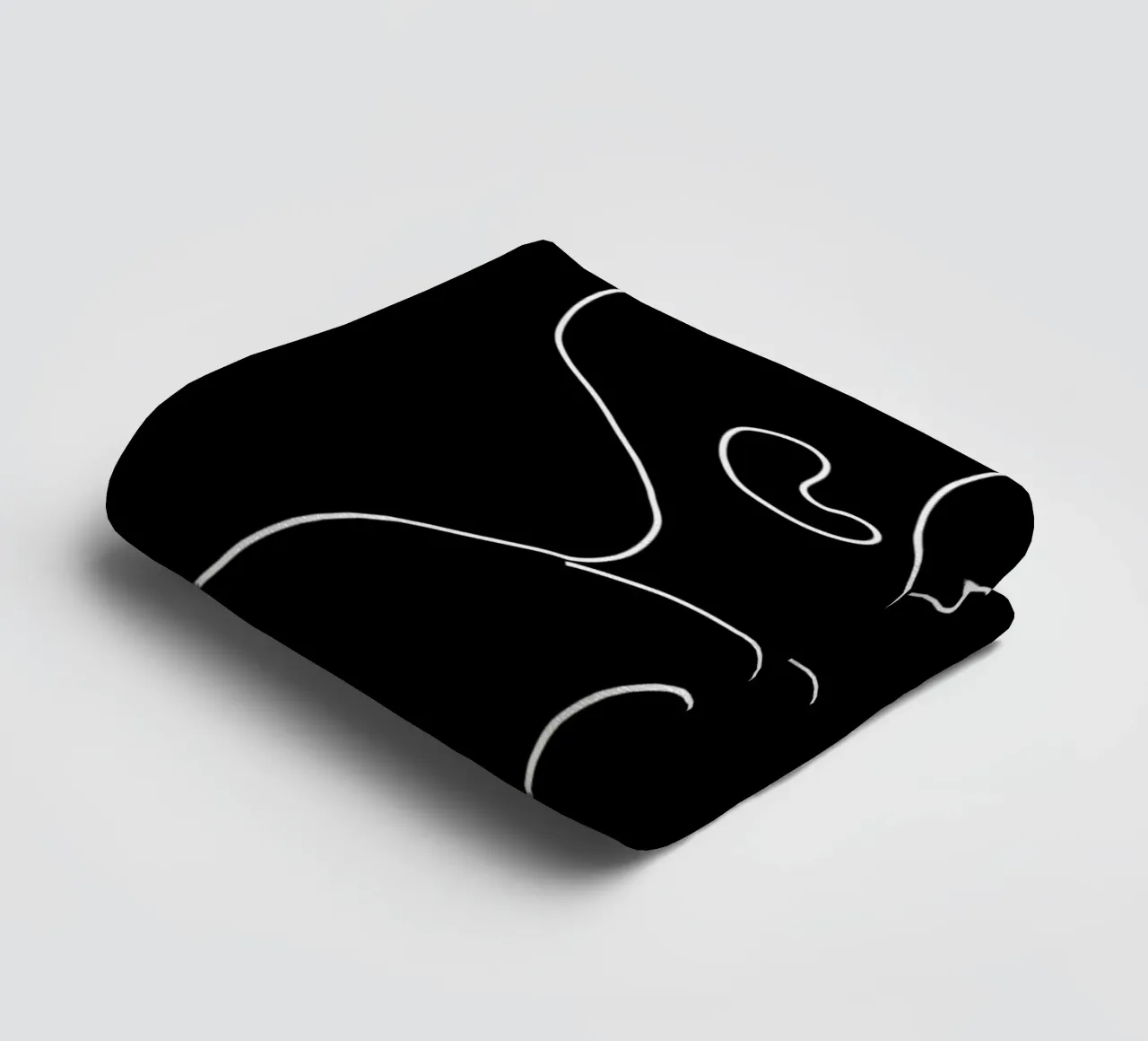 Minimalist Line Drawing of a Man | Modern Abstract Art towel by Viv Line Art
