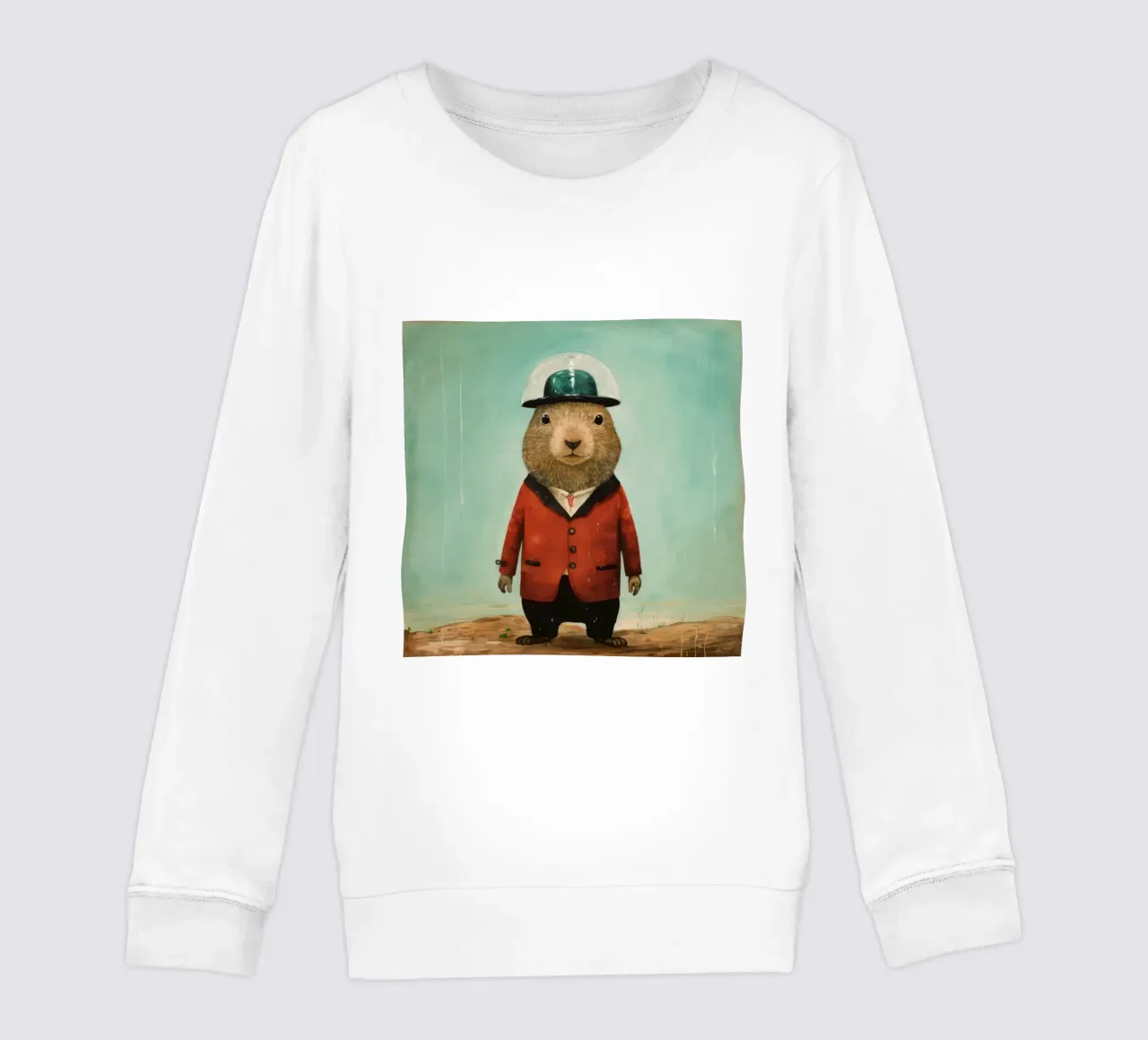 Marmotta minima 2 felpa bambino da Minimal Animal Art