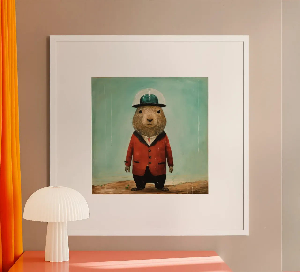 Marmotta minima 2 poster da Minimal Animal Art