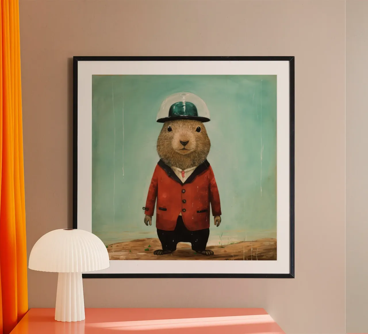 Marmotta minima 2 poster da Minimal Animal Art