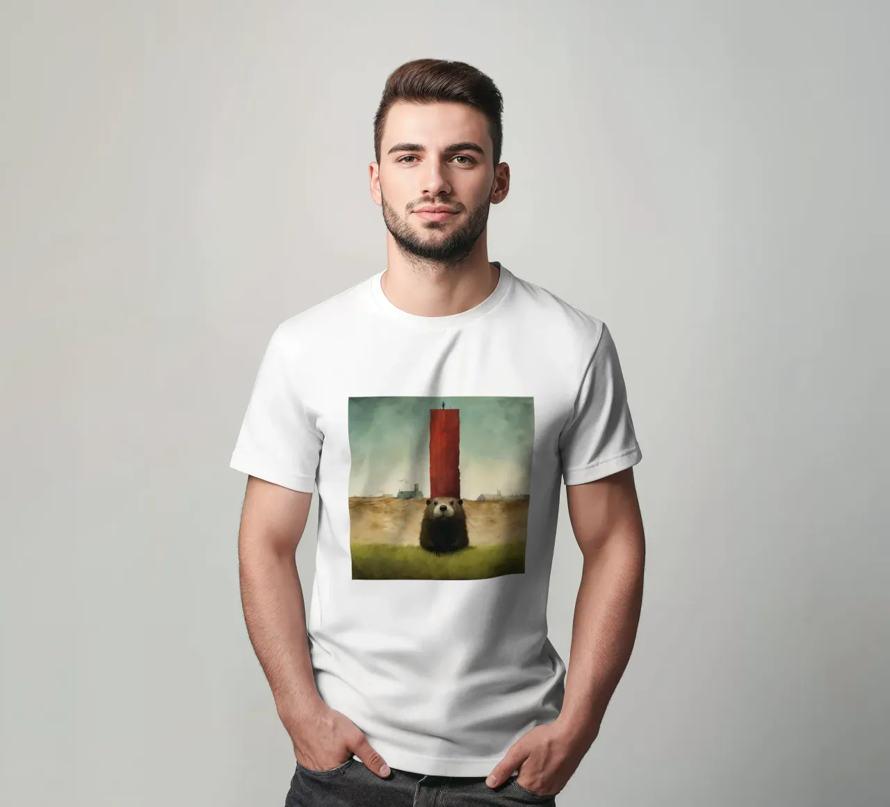 Marmotta minima 3 t-shirt da Minimal Animal Art