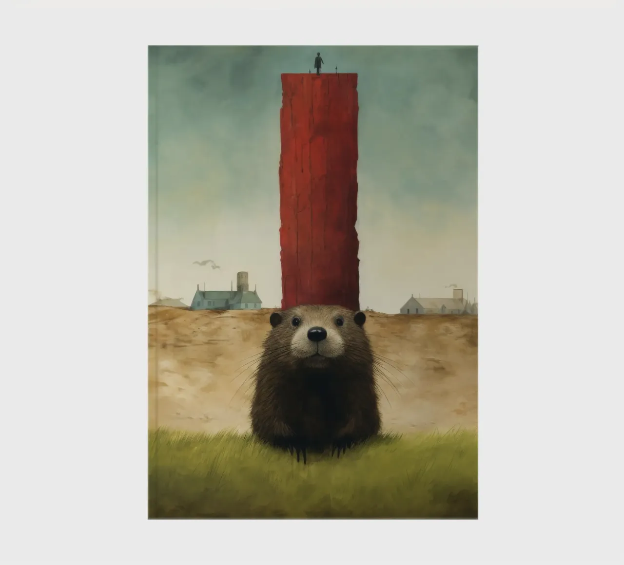 Minimal Groundhog 3 notebook by Minimal Animal Art