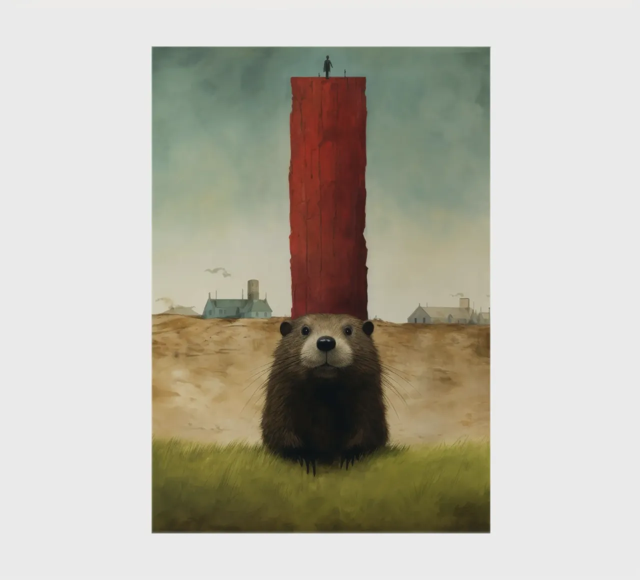 Minimal Groundhog 3 notebook by Minimal Animal Art