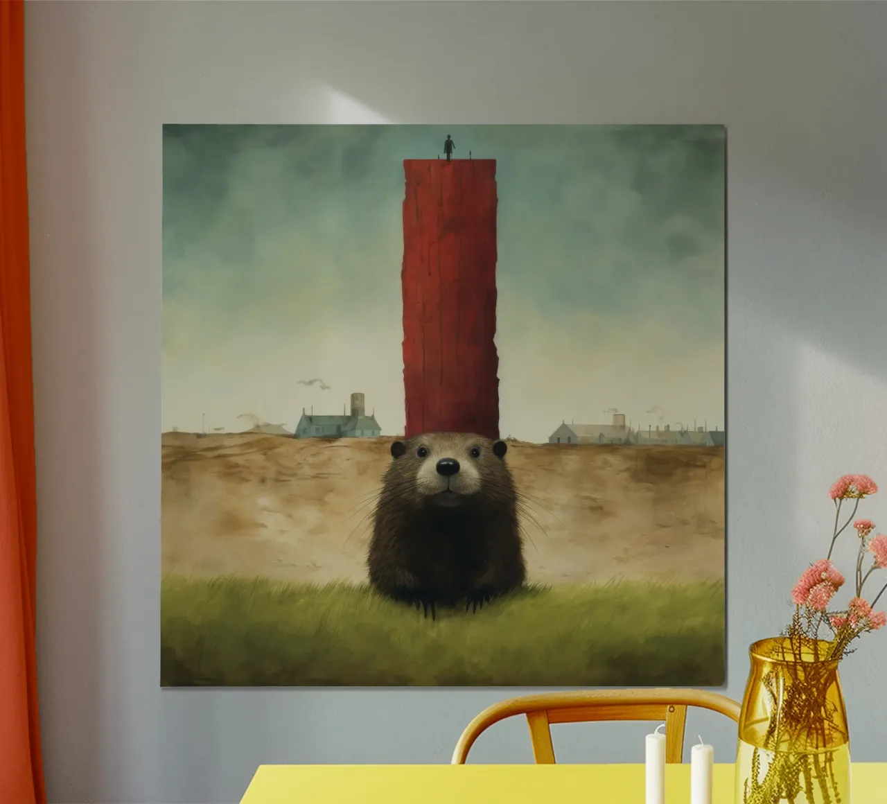 Minimal Groundhog 3 hahnemühle by Minimal Animal Art