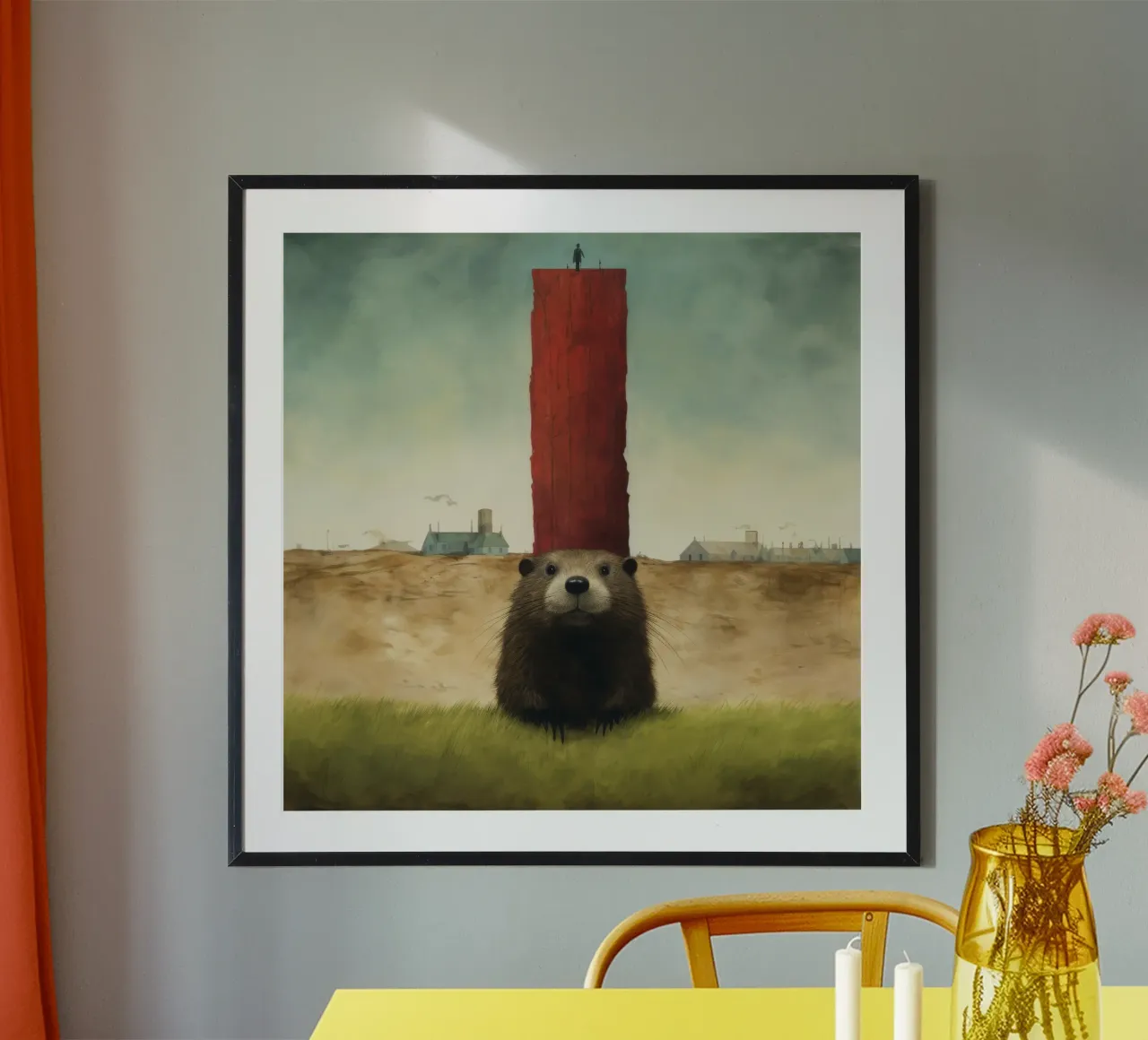 Minimal Groundhog 3 hahnemühle by Minimal Animal Art