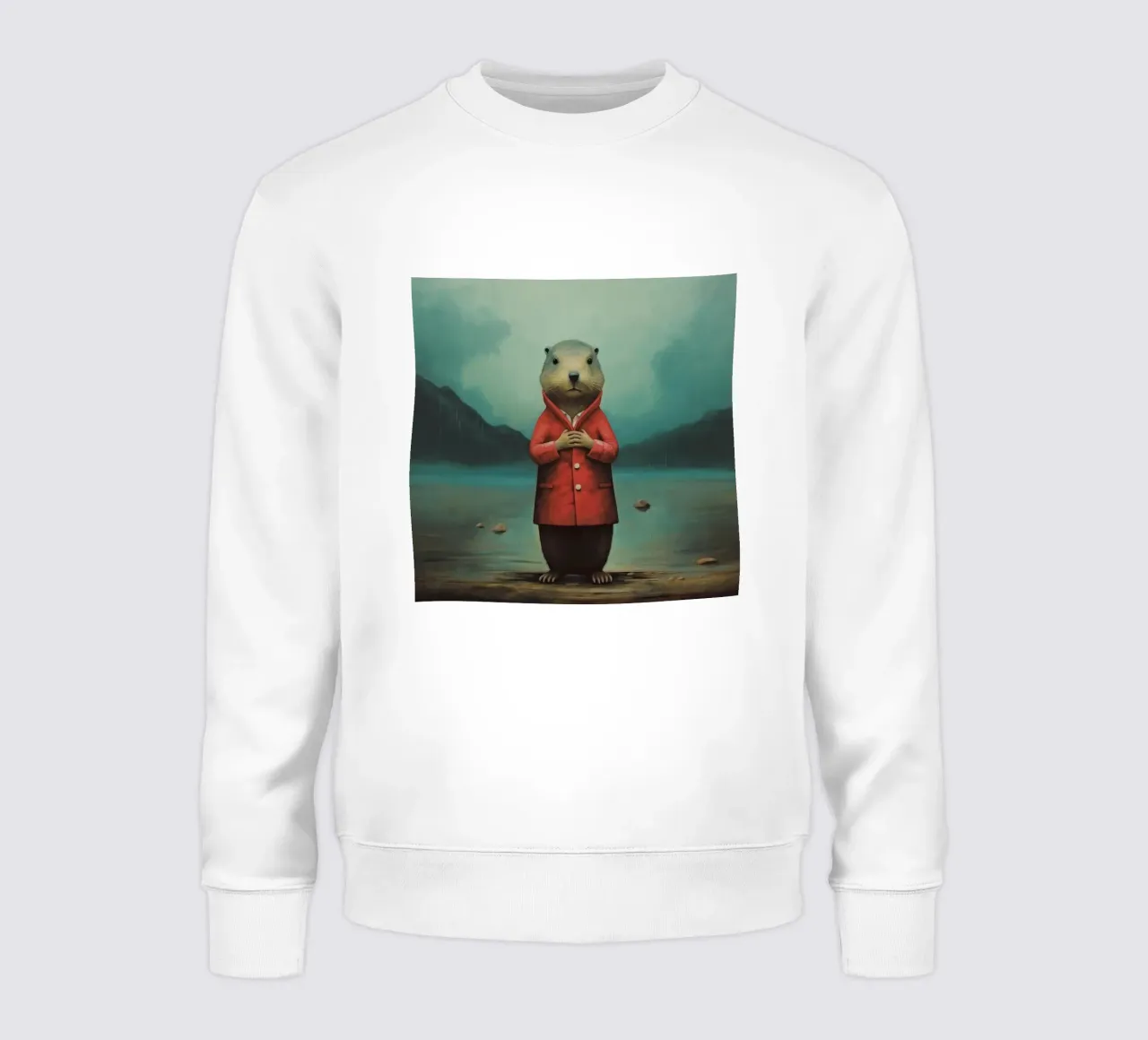 Marmotta minima 4 felpa da Minimal Animal Art